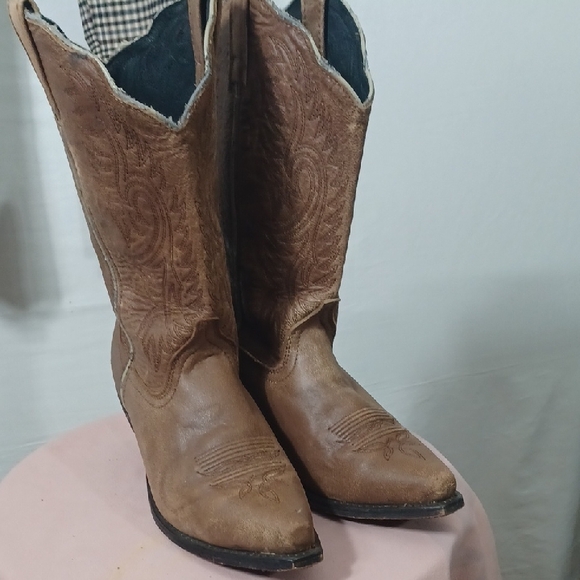 Shoes - Brown Western Cowboy Boots